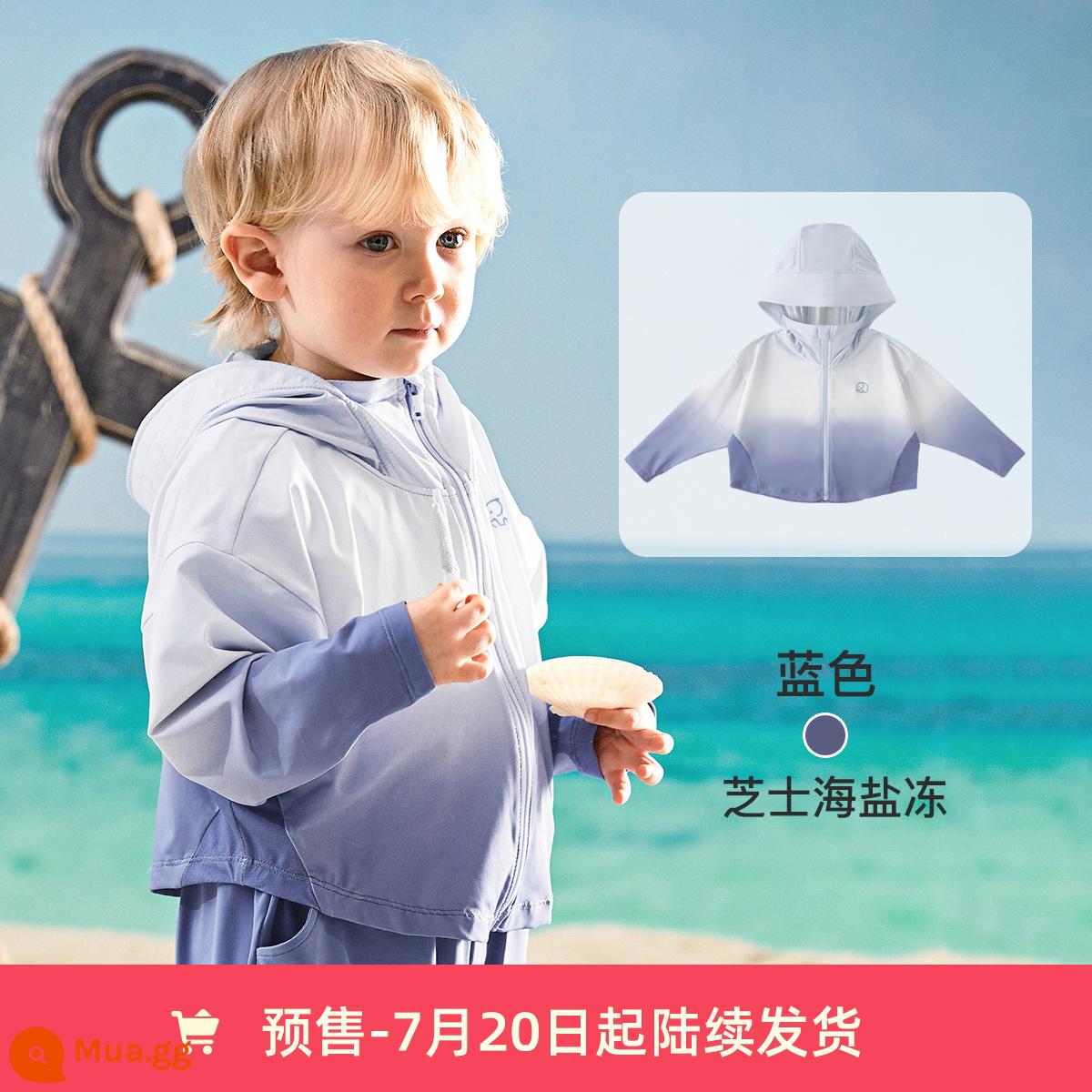 [Small Jelly] David Bella Quần áo chống nắng Cool Skin cho trẻ em Áo khoác mùa hè cho bé trai Áo khoác bé gái Quần áo chống nắng cho bé - Phô mai và thạch muối biển - đặt trước sẽ có hàng từ 20/7