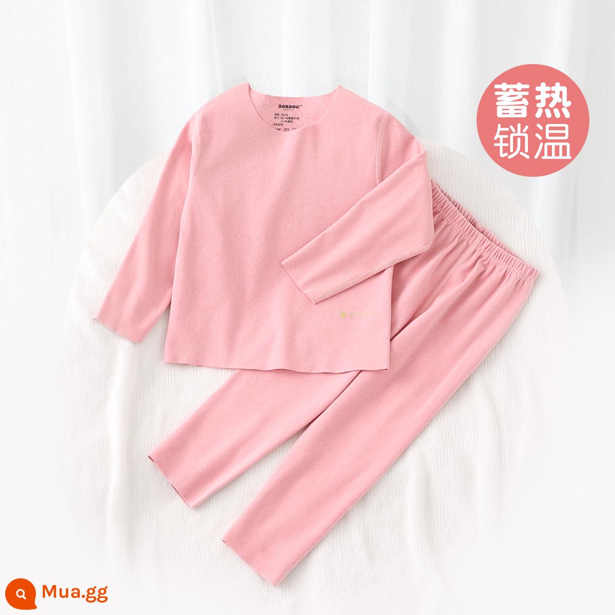 Babbean bé bộ quần áo thu đông cotton không xương đáy xuân thu đông mỏng vệ sinh trẻ em quần bé gái bộ đồ lót - Nhung đa nhiệt hai mặt màu hồng