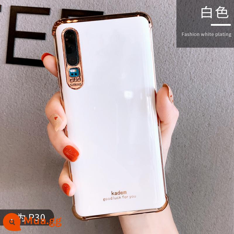 Thích hợp cho giao hàng bình thường trên vỏ bảo vệ điện thoại di động p30pro túi khí toàn diện chống rơi p30 vỏ bảo vệ silicon mềm 30pro - Trắng