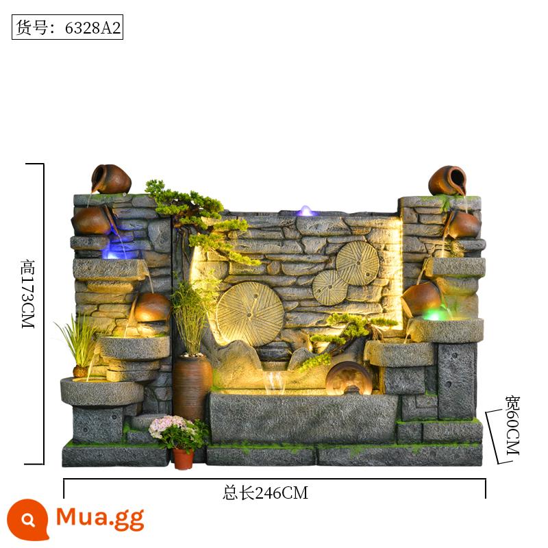 Đồi Rocked và Fountain Water Water Wall Wall - 6328A2 sương mù 246*60*173CM