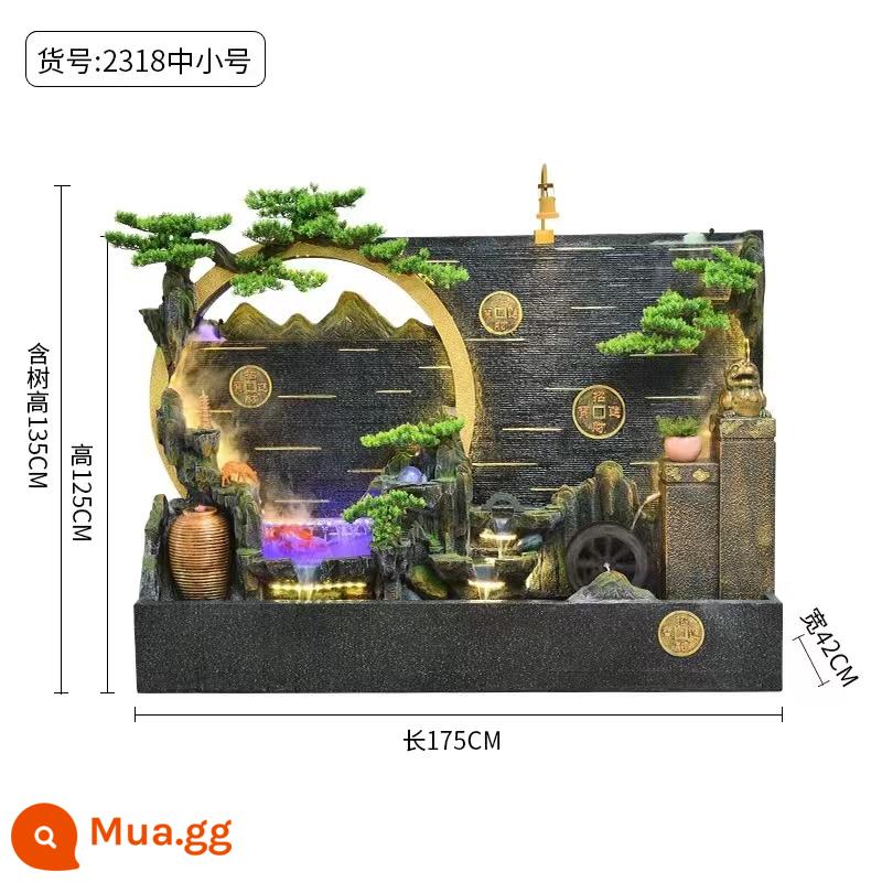 Đồi Rocked và Fountain Water Water Wall Wall - 2318 kích thước vừa và nhỏ 175*42*135CM