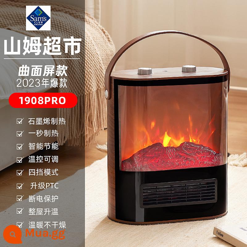 Wewarm Sam Nóng Điện Cơ Làm Nóng Hiện Vật Nhà Tiết Kiệm Năng Lượng Lò Sưởi Mùa Đông 2023 Mới Mô Phỏng Ngọn Lửa - Màn hình cong Sam mới 2023 + graphene