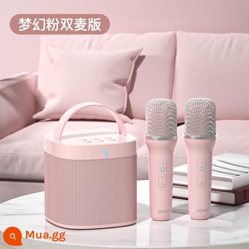 Micro hát karaoke gia đình Sony Ericsson SK8 hát micro âm thanh không dây Bluetooth gia đình trẻ em quốc gia ktv one - Dream Pink ✅Phiên bản hàng đầu [Double Wheat]