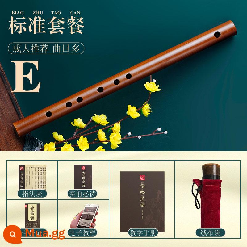 Người mới bắt đầu cổ xưa Sáo trúc đắng Người lớn Zero-Basic F-tune Trẻ em G Cross-Flute Giới thiệu Nhạc cụ nhỏ không phổ biến Piccolo không màng - E tune [phụ kiện tiêu chuẩn]