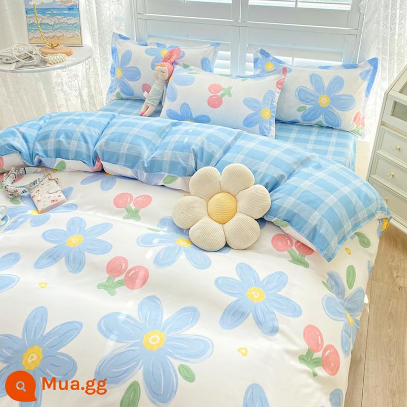 Vỏ chăn đơn mảnh 150x200x230 ký túc xá sinh viên đơn nguyên chất cotton giặt chăn trẻ em đơn đôi nhám vỏ chăn - Tâm trạng nhỏ [bảo hiểm vận chuyển miễn phí]