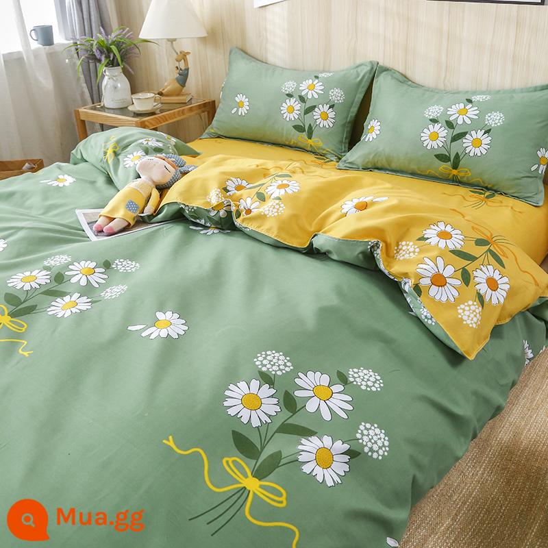 Vỏ chăn đơn mảnh ký túc xá sinh viên đơn 150x200x230 mùa đông giặt nước tinh khiết cotton vỏ chăn đôi chải chăn - Little Daisy [tay nghề tốt, vải nâng cấp]