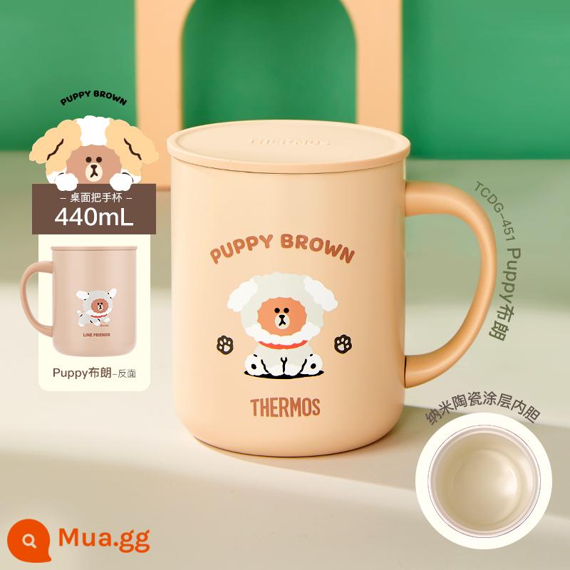 Zhu Yilong cùng một người bạn cùng vị cứu tinh có thể được mang theo bởi Cup Cup Cup Coffee Cup Warm Straw - cốc con chó con