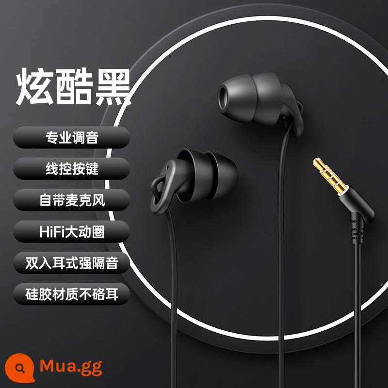 Ruiquan tai nghe ngủ in-ear asmr sleep typec đặc biệt giảm tiếng ồn có dây cách âm chất lượng cao cho học tập - ★[Chỉ màu đen thanh lịch*3.5] Điều khiển trực tuyến bằng micrô丨Cách âm hai nắp tai丨Chất lượng âm thanh HIFI丨Không đau khi đeo trong thời gian dài