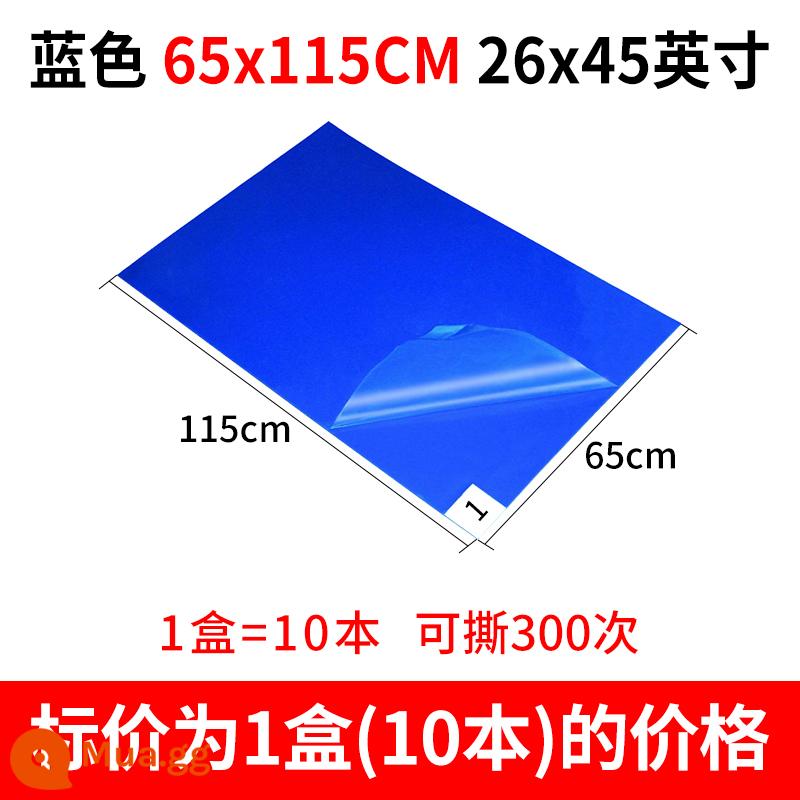 Thảm dính phòng thí nghiệm có thể xé được không bám bụi xưởng cửa bước loại bỏ bụi miếng dán duy nhất hộ gia đình bụi dính sàn - Ưu đãi đặc biệt - xanh 65*115cm (1 hộp 10 cuốn, 300 tờ) 26x45 inch