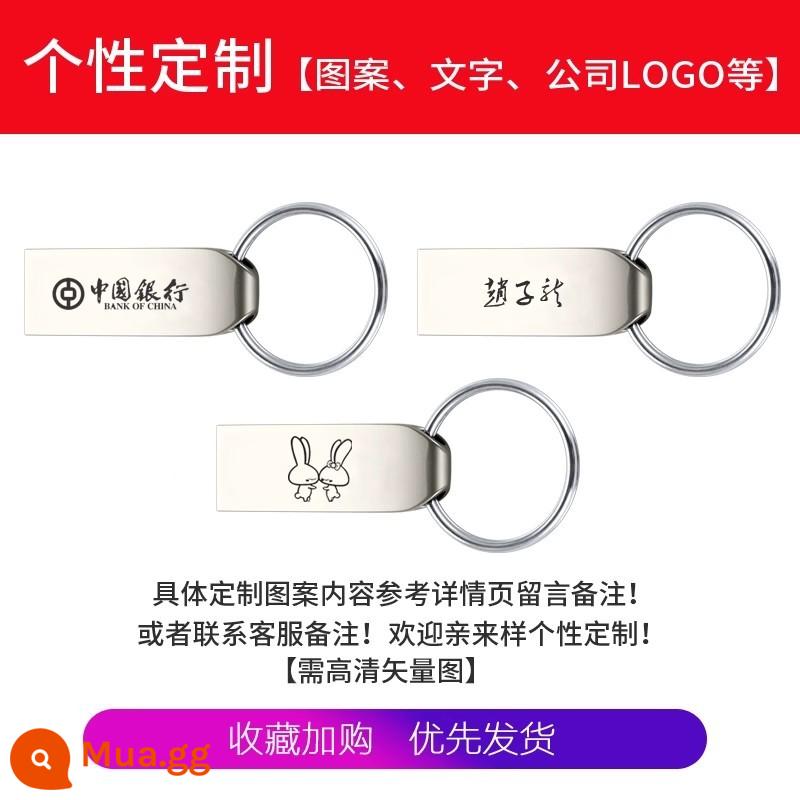 Yêu Nước Ổ Đĩa U 32G Mã Hóa Chống Sao Chép Tùy Chỉnh Chữ LOGO Xác Thực Ổ USB Flash 64G Điện Thoại Di Động máy Tính Ổ Đĩa Flash U268 - Ổ đĩa flash USB màu bạc + khắc LOGO tùy chỉnh được cá nhân hóa