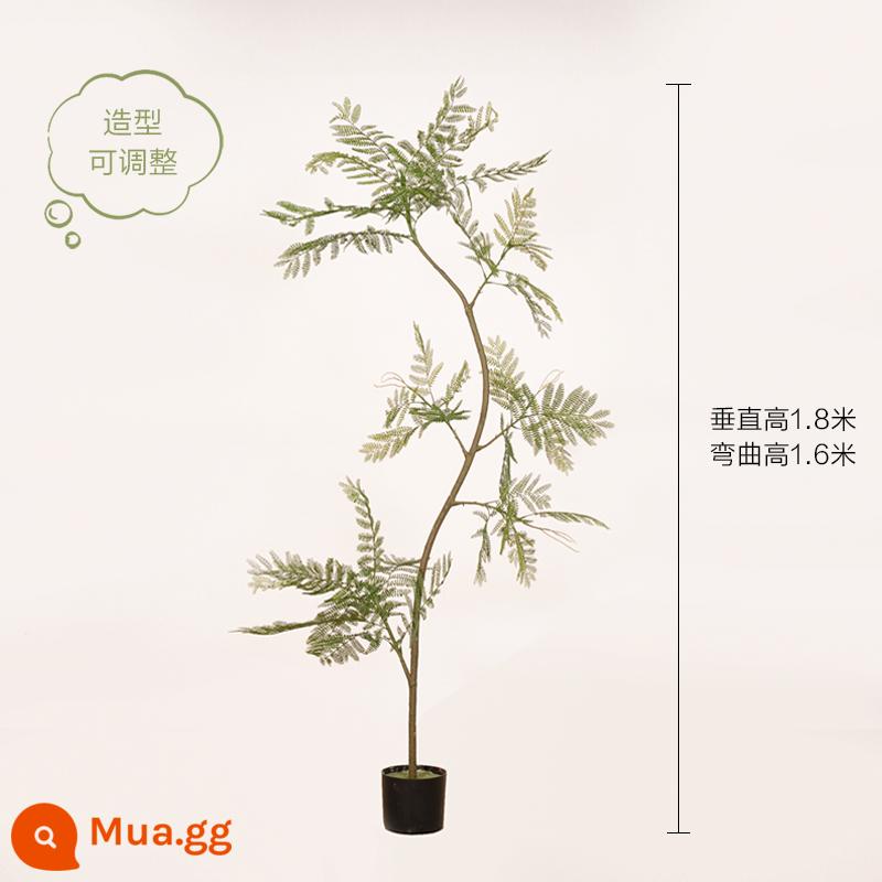 Màu xanh jacaranda mô phỏng cây xanh cao cấp ánh sáng sang trọng trong nhà trang trí phòng khách hoa sinh học giả cây trồng trong chậu lớn trên sàn - Xanh Jacaranda Pratt & Whitney Mẫu 160CM-A