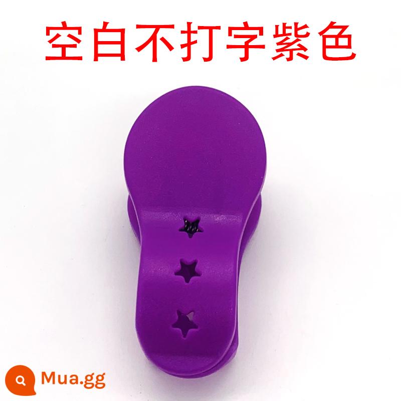 Biển số clip số kỹ thuật số biển số nhà hàng Malatang phục vụ hương vị số điện thoại phục vụ món ăn giao hàng đĩa clip tùy chỉnh - Trống màu tím không cần gõ