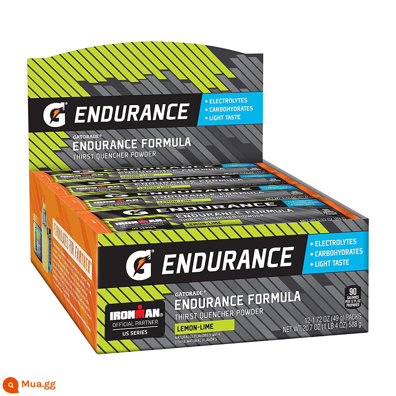 Guoxian Gatorade gửi chai nước uống điện giải rắn thể dục chức năng năng lượng bột hạt không đường - Phiên bản Endurance-Bao bì di động Hương chanh-588g (49g/que)