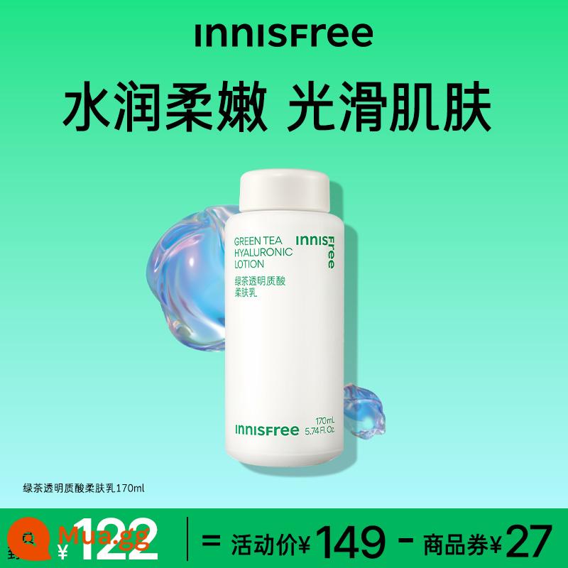 Bộ nước cân bằng kiểm soát dầu Innisfree/Innisfree trà xanh cân bằng nước cân bằng dầu làm mới kiểm soát dầu mụn - Sữa dưỡng làm mềm da 170ml*1