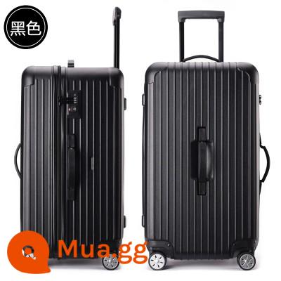 Vali mật khẩu dung lượng lớn nữ 32 inch nam ins lưới màu đỏ đa năng có bánh xe đẩy vali học sinh có khóa kéo - Tấm dày nâng cấp màu đen [chống trầy xước]