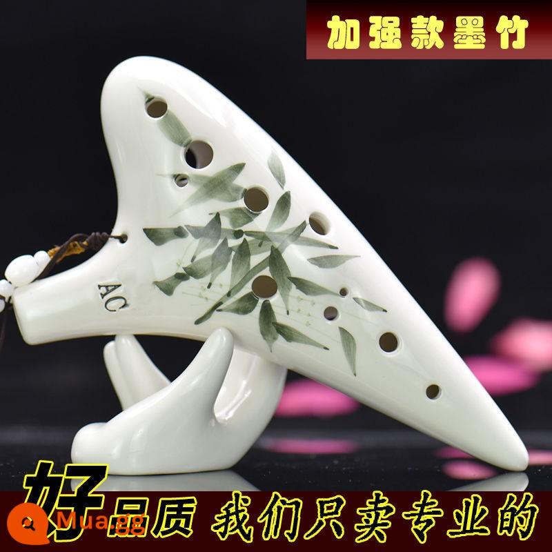 Ocarina 12 lỗ đơn giản dành cho người mới bắt đầu 12 lỗ ac alto C chuyên nghiệp 6 Nhạc cụ học sinh sáo Taoshan 46 - Tre đen [Nâng cao cho người mới bắt đầu] kèm túi dây buộc hướng dẫn