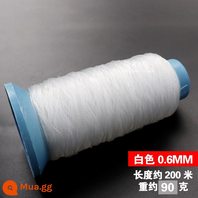 Trong suốt máy may đường chỉ may tay ma thuật vô hình mịn cá sợi tơ vắt sổ quần áo nylon áo cưới cổ áo đánh dấu kim đen - Trong suốt 0,6mm, cuộn khoảng 200 mét