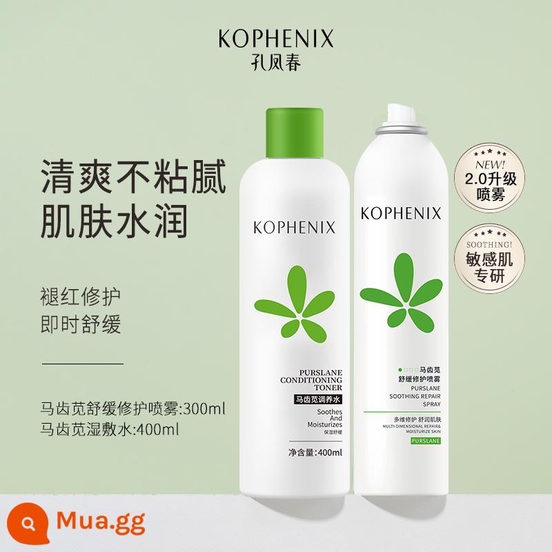 Kong Fengchun purslane toner xịt dưỡng ẩm dưỡng ẩm làm dịu da nhạy cảm kiểm soát dầu kem dưỡng da sinh viên nam và nữ - 700ml