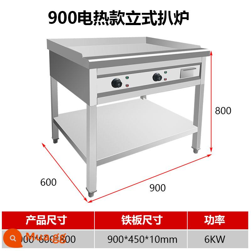 Tầng teppanyaki ngọn lửa tự động bằng gas có chân vỉ nướng điện thẳng đứng Chảo hành lá thương mại - Vỉ điện thẳng đứng 0,9m