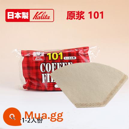 Nhật bản chính hãng nhập khẩu Kalita Kalita pha cà phê bằng tay giấy lọc lọc nhỏ giọt giấy lọc hình quạt 101/102 - 101 xay nhuyễn 100 viên