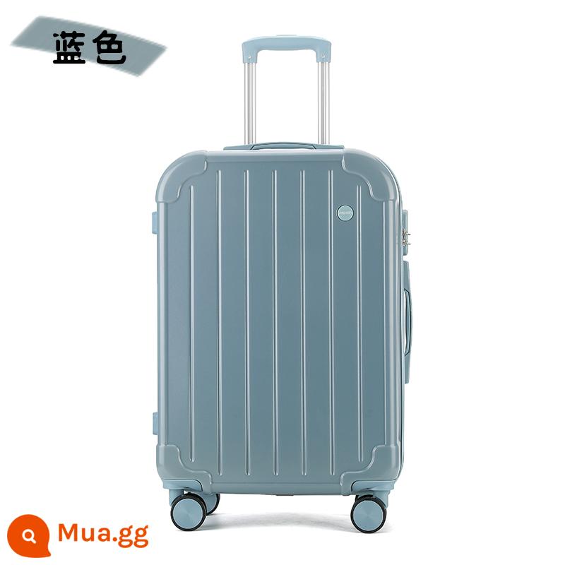 Vali xe đẩy nữ giá trị cao mạnh mẽ và bền câm bánh xe đa năng hộp mật khẩu 20 inch lên máy bay vali nam - Màu xanh khói [mô hình tiết kiệm chi phí phổ biến]