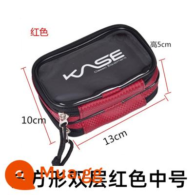 Kaiso Bo Bag Fang -Shaped thành lập Gói câu cá tốt hơn Thạch cao Phụ kiện nhỏ Đóng gói Túi Luya Luya Túi Luya - Hình chữ nhật hai lớp màu đỏ cỡ vừa