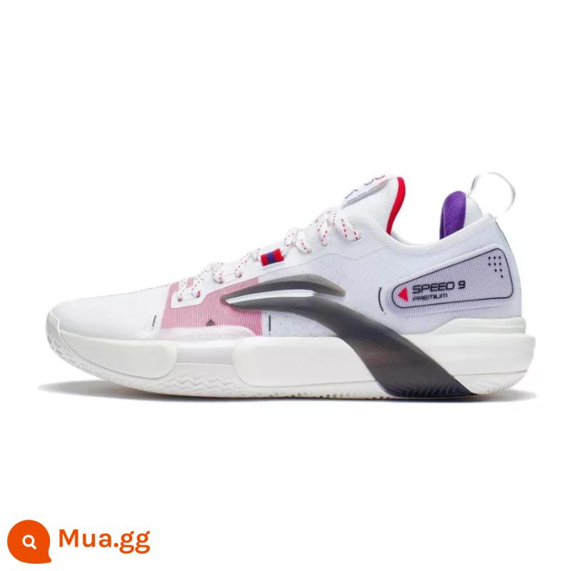 [Tủ giày Xiaoqi] Giày bóng rổ nam cổ thấp LiNing Li Ning Strike 9 Pink Panther ABAS071-4-2 - ABAS071-2 trắng tím