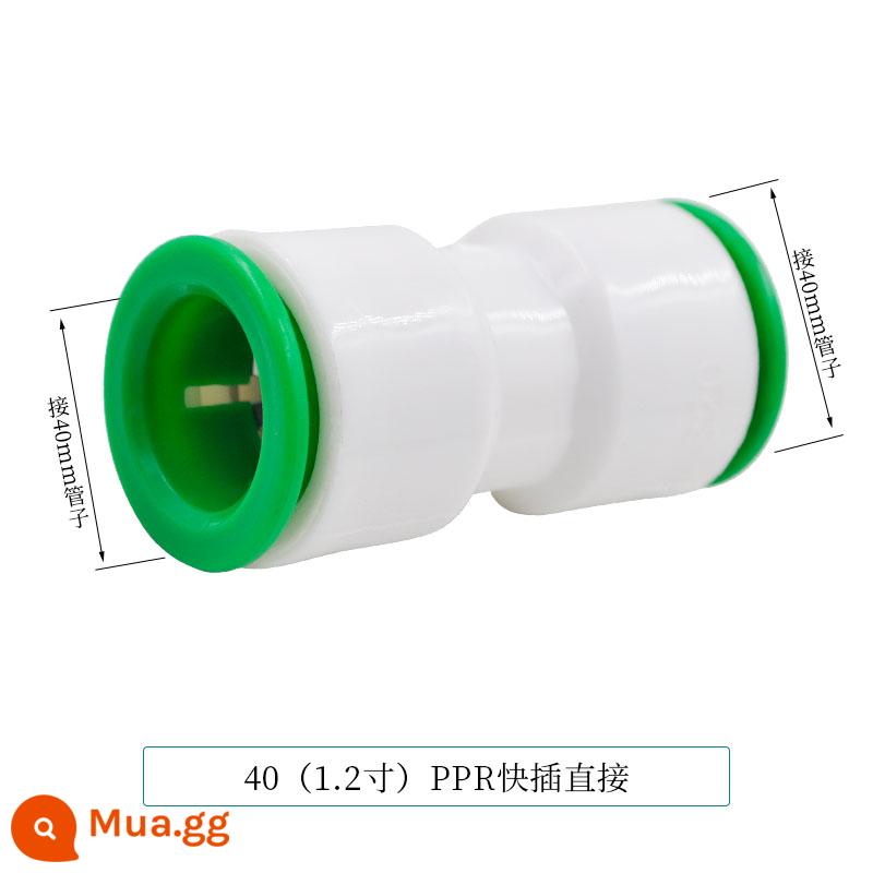 Đầu nối nhanh PPR 4 điểm 20 phụ kiện đường ống nước PE hàn kín hai đầu nối nhanh không dùng nhiệt trực tiếp trong dòng - Màu xanh hải quân YS kết nối nhanh trực tiếp màu xanh lá cây 40