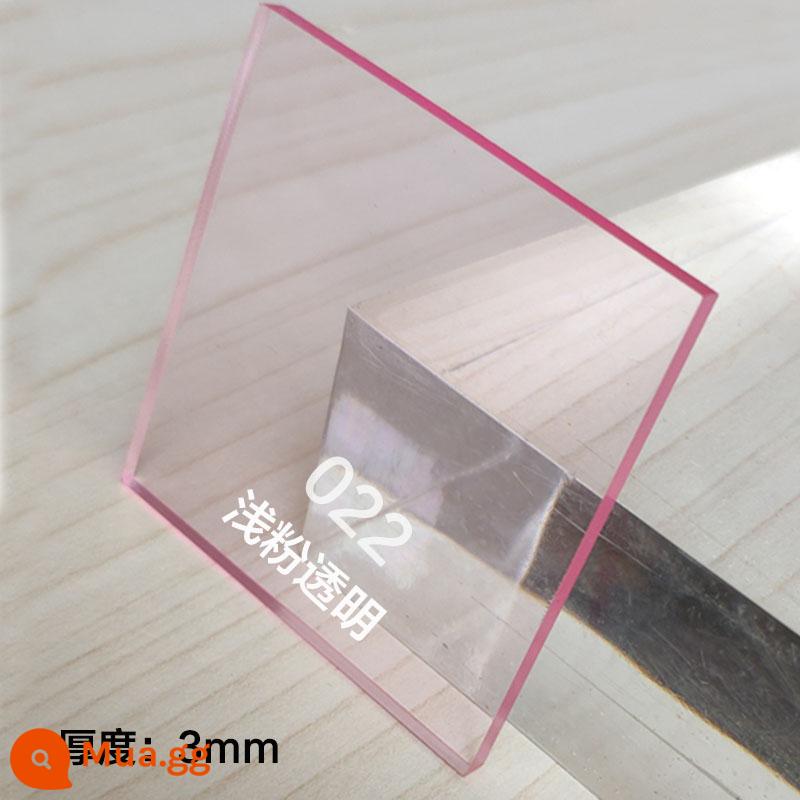 Màu acrylic trong suốt màu plexiglass tấm acrylic tùy chỉnh tấm nhựa màu đỏ vàng xanh xử lý tùy chỉnh - Màu hồng nhạt + trong suốt