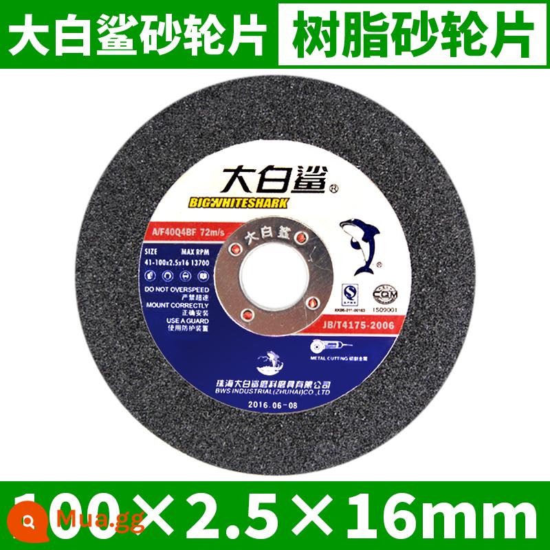 Đĩa cắt cá mập trắng lớn bằng thép không gỉ Đĩa mài 100 Máy mài góc 125 Đĩa mài nhựa kim loại Đĩa mài siêu mỏng - Cá Mập Trắng Lớn 100X2.5X16[50 miếng]