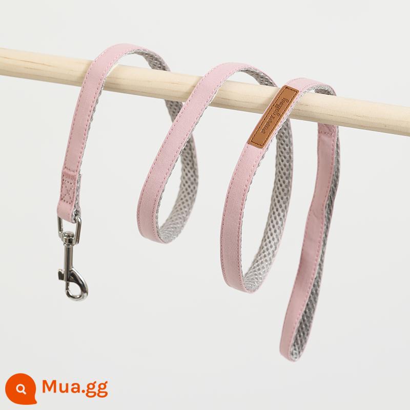 Hàn Quốc PuppyGallery Macaron Ngực Lưng Dây Xích Chó Dây Xích Vest Đi Dắt Chó Nhỏ - lực kéo màu hồng