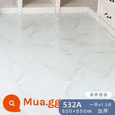 800x800 sàn dán tự dính PVC sàn da dày đá nhựa chống thấm xi măng lát sàn ins lưới đỏ - Mẫu đá cẩm thạch 532A (giá 1 chiếc) dày 80x80