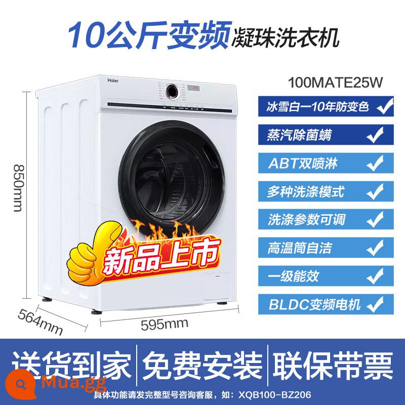 [Tỉnh 300] Máy giặt Haier lồng giặt tự động home 8/10kg chuyển đổi tần số công suất lớn chính thức flagship - Hạt gel băng và bạch tuyết* 10Kg+1,05 Tỷ lệ giặt