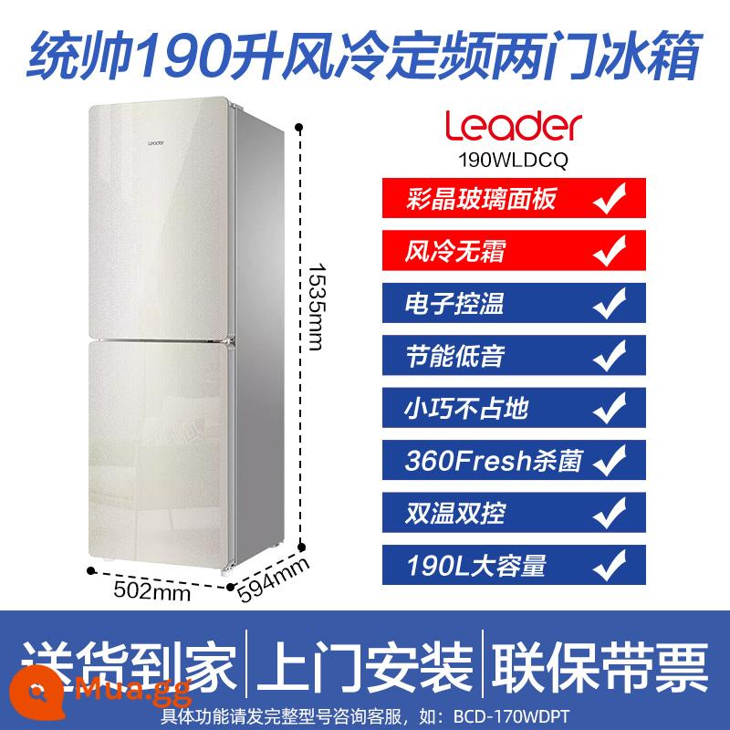 Tủ lạnh không sương hai cửa làm mát bằng không khí Haier-in-chief cho thuê ký túc xá nhỏ hai cửa tiết kiệm năng lượng 170/190 lít - Caijing Silver Tongshuai Caijing làm mát bằng không khí 190L