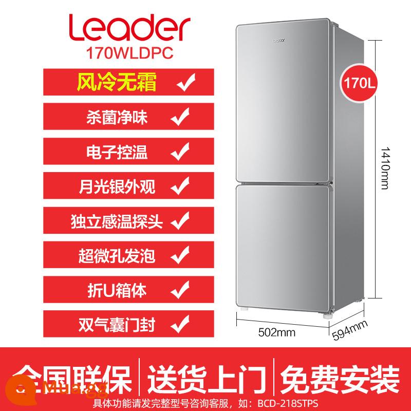 Tủ lạnh không sương hai cửa làm mát bằng không khí Haier-in-chief cho thuê ký túc xá nhỏ hai cửa tiết kiệm năng lượng 170/190 lít - Máy làm mát không khí Flash Silver Commander 170L