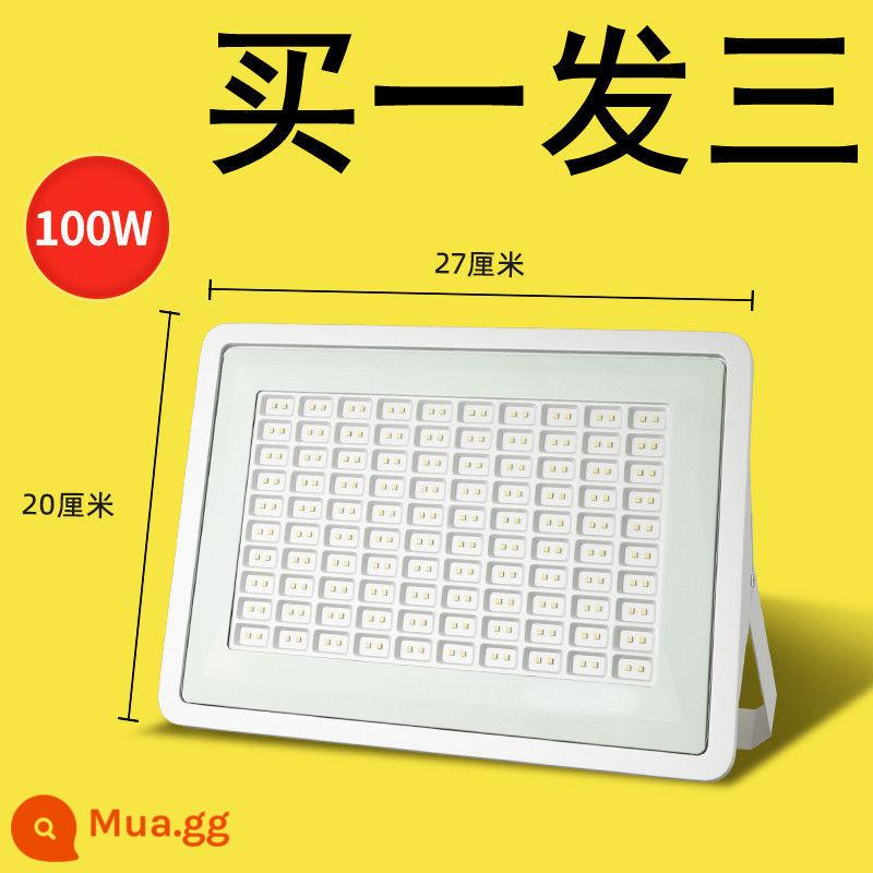 Đèn pha LED chiếu sáng ngoài trời 100W chống nước công suất cao đèn quảng cáo ngoài trời siêu sáng 200W - .★Siêu mỏng mới★Chất nổ 100 watt mua một tặng hai