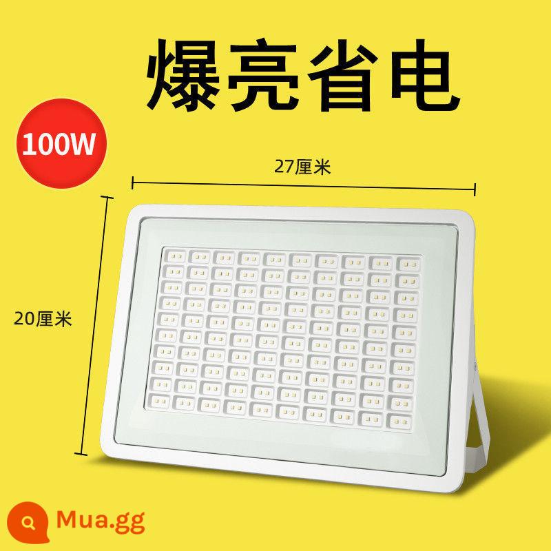 Đèn pha LED chiếu sáng ngoài trời 100W chống nước công suất cao đèn quảng cáo ngoài trời siêu sáng 200W - ★Siêu mỏng mới★ Chất nổ 100 watt, xấp xỉ [100 mét vuông]