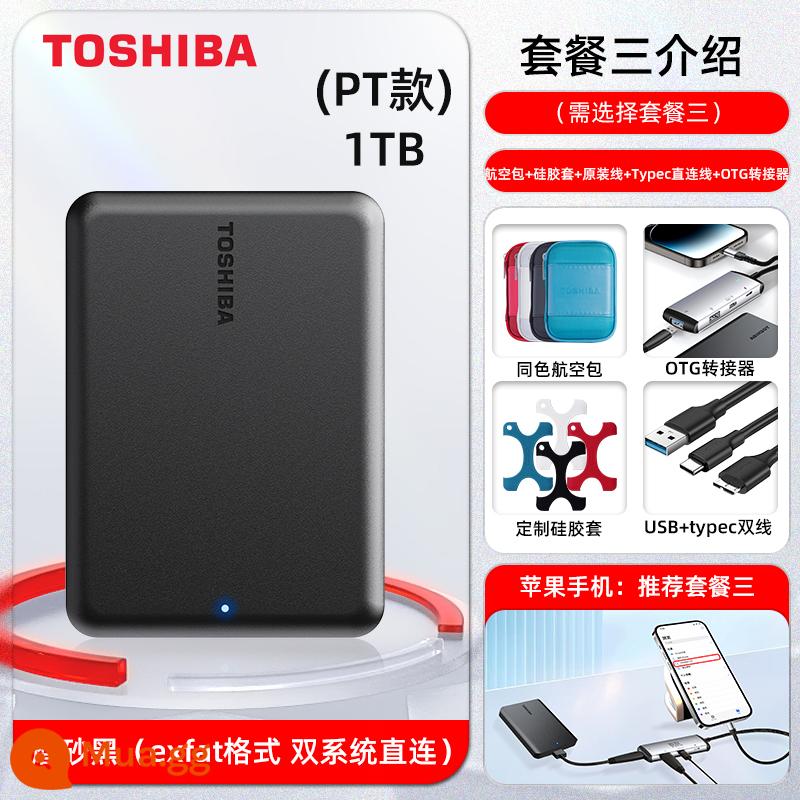 Ổ cứng di động Mac Apple Toshiba 2t Đối tác phù hợp cho Macbook pro air non solid 1t 4t - Đen 1TB