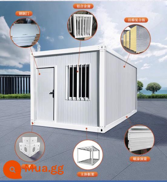 Nhà container di động văn phòng sống bằng thép màu lắp ráp đơn giản khung nhà tiền chế có thể tháo rời nhà tích hợp - Trắng