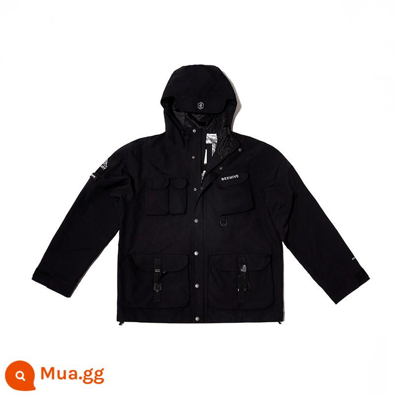 【Fengchao】Percy and Jacket Áo khoác gió chức năng ngoài trời dành cho nữ Áo khoác mùa xuân và mùa thu Quần áo bảo hộ lao động không thấm nước Bộ đồ leo núi gió cho nam - [Phong cách nam] Dòng sản phẩm Đen Obsidian/NochaEDGE