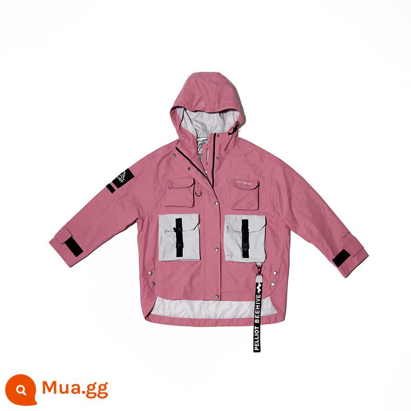 【Fengchao】Percy and Jacket Áo khoác gió chức năng ngoài trời dành cho nữ Áo khoác mùa xuân và mùa thu Quần áo bảo hộ lao động không thấm nước Bộ đồ leo núi gió cho nam - [Phong cách phụ nữ] Dòng Pink Rose/NochaEDGE