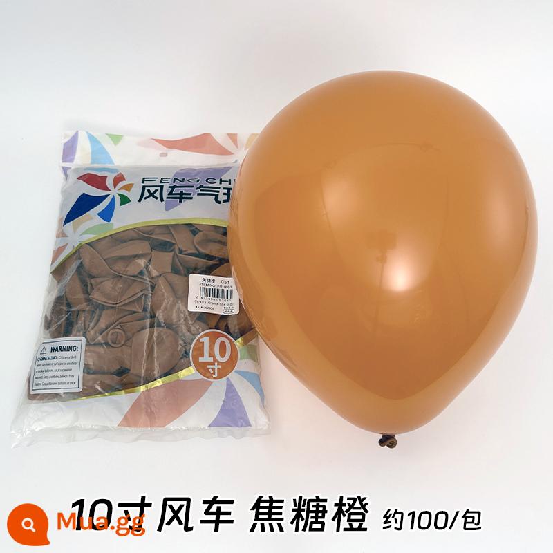 Cối Xay Gió Bóng 10 Inch 2.2 Gram Dày Cao Su Bóng Sinh Nhật Phòng Cưới Trang Trí Đám Cưới Tiếp Liệu - Caramel Cam 100 cái/gói