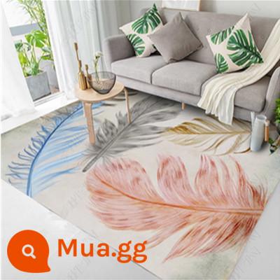 ins phòng ngủ thảm lông hiện đại ánh sáng trừu tượng sang trọng ngắn sang trọng ghế sofa phòng khách thảm phong cách Bắc Âu bầu không khí đơn giản - Lông đầy màu sắc