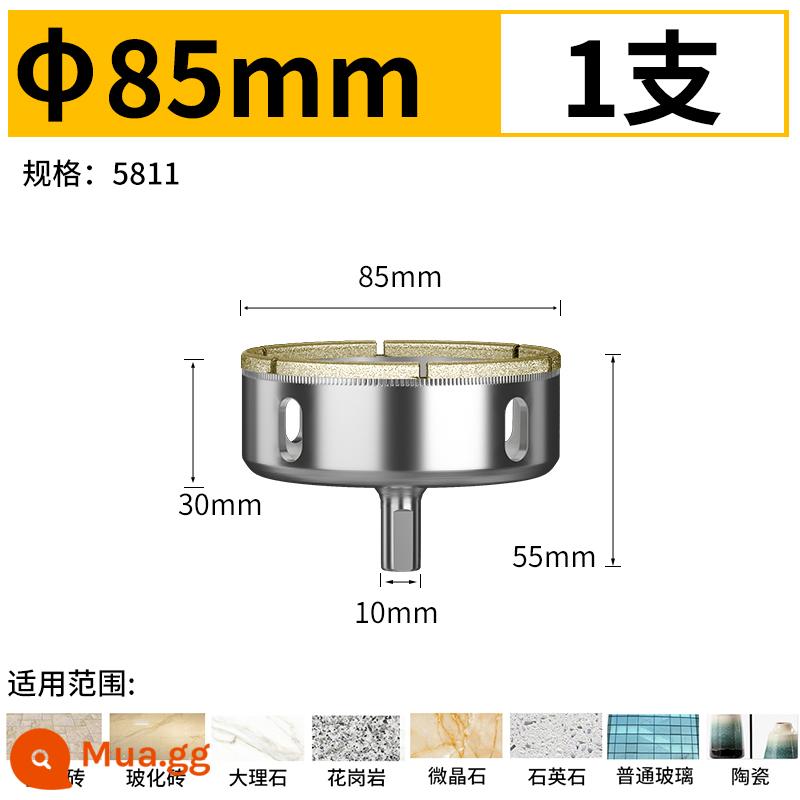 Mũi khoan gạch mũi khoan kính đầy đủ 6mm bằng đá cẩm thạch toàn gốm sứ thủy tinh hóa gạch đục lỗ đặc biệt hiện vật - đơn 85mm