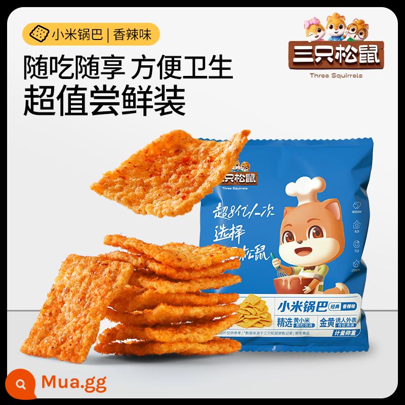 【Ba con sóc_Bánh gạo kê 60gx10 Túi】Bánh gạo Snack truyền thống ăn vặt thông thường - [Giảm Giá] Hương Vị Cay 30gx16 túi