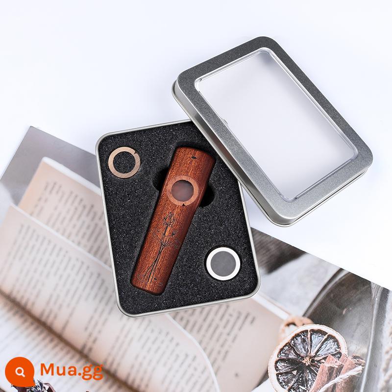 Chuyên nghiệp chơi kim loại Kazoo Kazoo Zuka sáo dễ sử dụng thích hợp guitar nhạc cụ đệm Ukri - Kèn kazoo bằng gỗ (gỗ sapele)