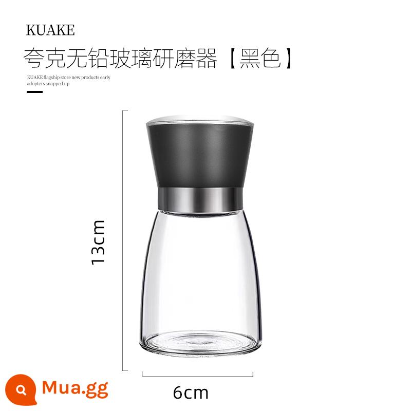 Máy xay tiêu thủ công tiêu vừng muối biển xay chai xay tiêu đen chai gia vị bếp gia đình - Máy xay [Mẫu ngắn cổ điển màu đen] 180ML