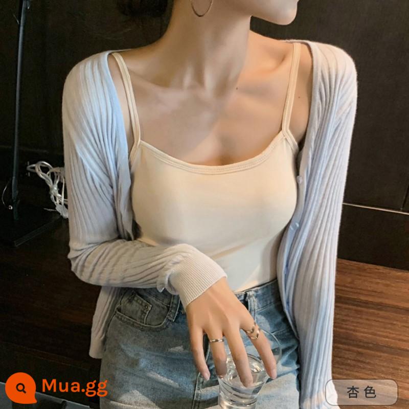 Yếm Nữ Mùa Hè Áo Khoác Ngoài Modal Cotton Trắng Bên Trong Chống Trơn Trượt Pháp Sang Trọng Màu Trơn Đáy Top - Màu mơ ~ miếng lót ngực