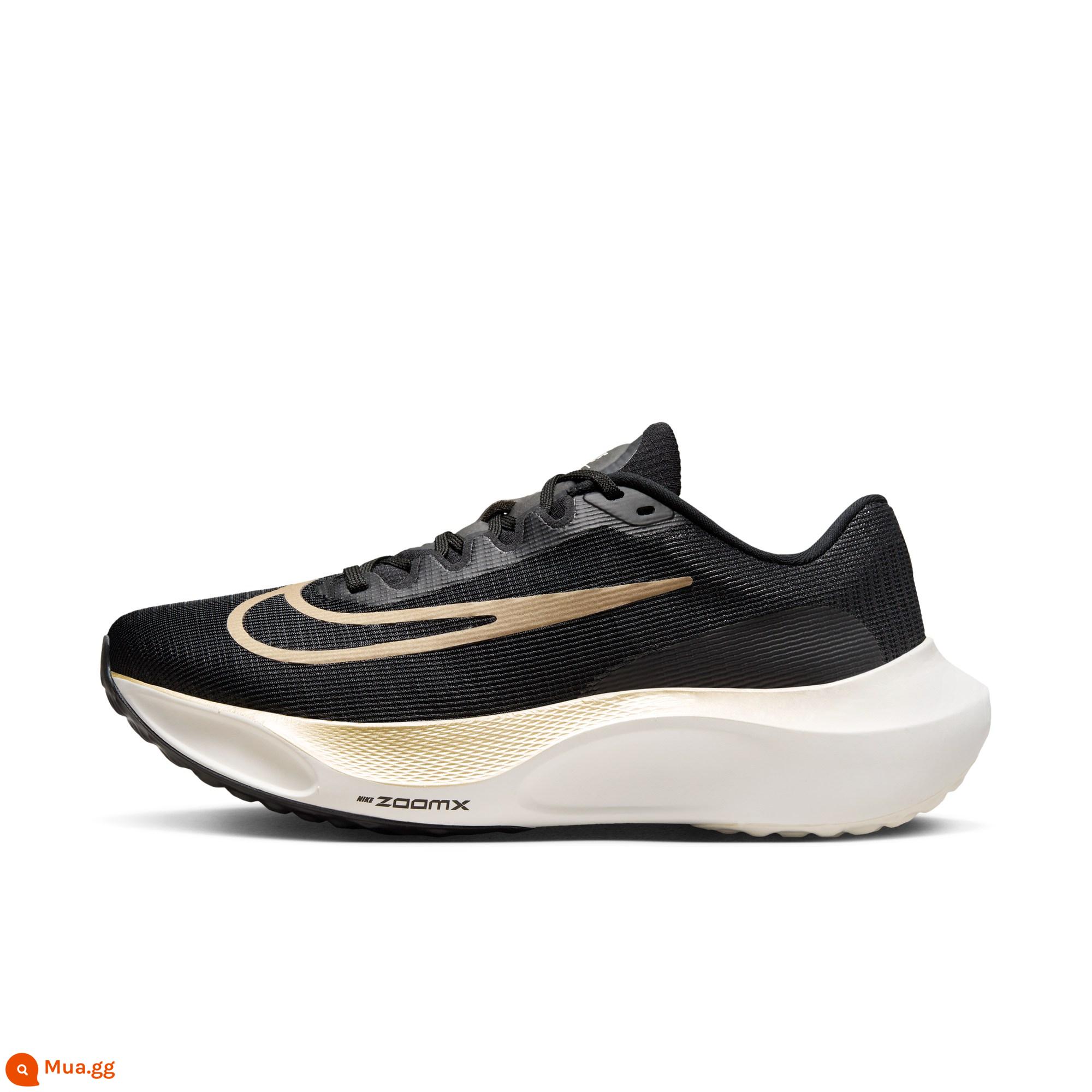 Giày chạy bộ nam Nike ZOOM FLY 5 chính thức đế giữa đệm nhẹ chạy bền mùa đông DM8968 - 002 đen/kim loại màu vàng thung lũng/cánh buồm trắng