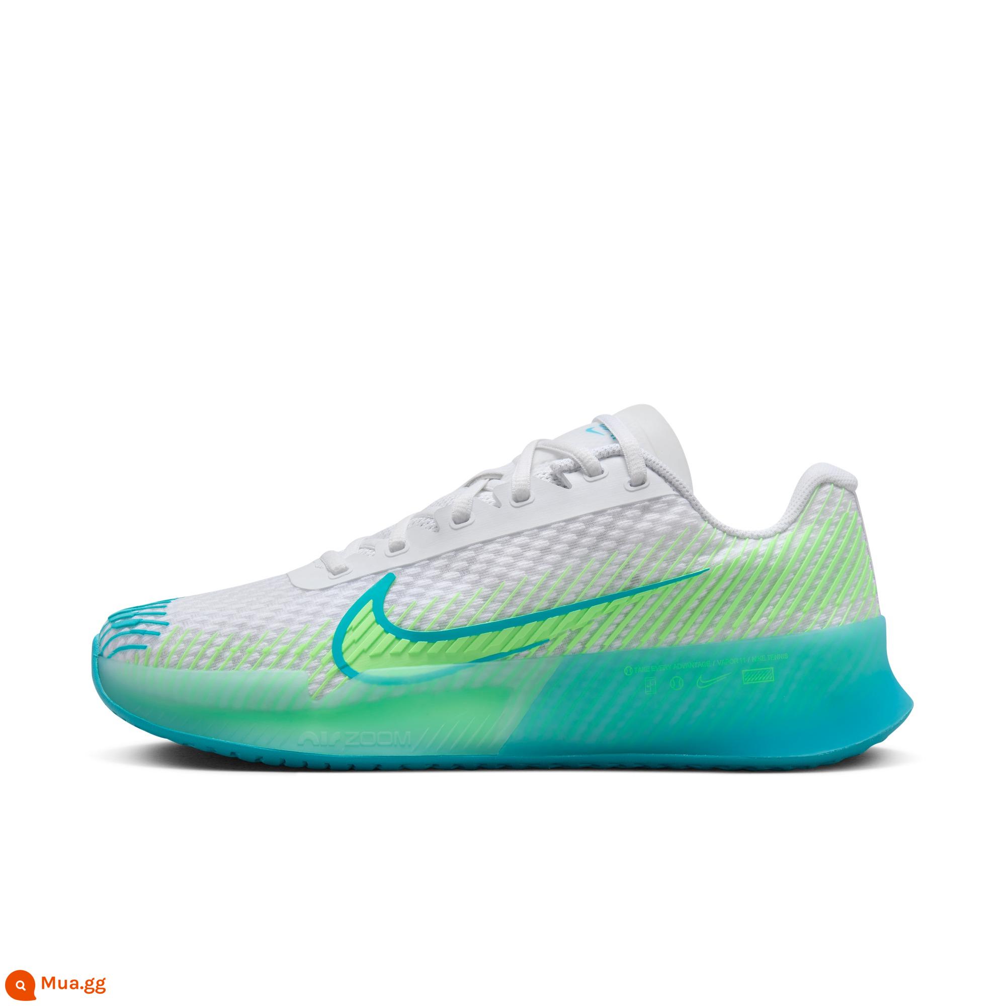 Nike Nike Official Giày tennis nữ NIKE ZOOM VAPOR 11 HC DR6965 - 104 trắng/xanh tinh vân/xanh nổ/xanh ngọc lục bảo